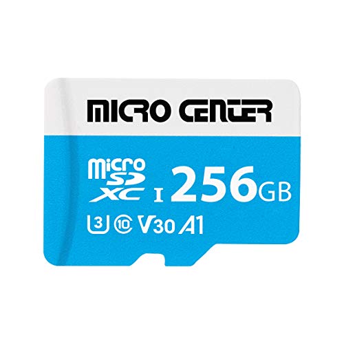 Micro Center Premium 256GB microSDXC Card, Nintendo-Switch Compatible Micro SD Card, UHS-I C10 U3 V30 4K UHD Video A1 Flash Memory Card with Adapter (256GB)