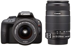 canon dslr camera eos kiss x7 with ef-s18-55mm and ef-s55-250mm – international version (no warranty)