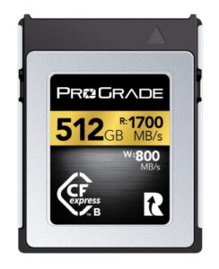 prograde digital 512gb cfexpress type b memory card (gold)
