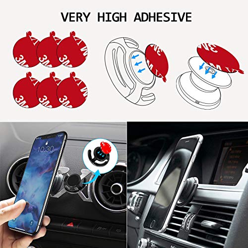 K TOMOTO [10 Pack] 3M VHB Sticky Adhesive Pads for Socket Mount Base, Duble Side Heat Resistant Strong Sticker Replacement Tape for Phone Collapsible Grip & Stand Back, 1.3 Inches, Clear