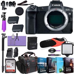 Canon EOS RP Mirrorless Digital Camera (Body Only) and Bundled w/Deluxe Accessories Microphone & 4-Pack Photo Editing Software (Body only Basic Kit) (Renewed)