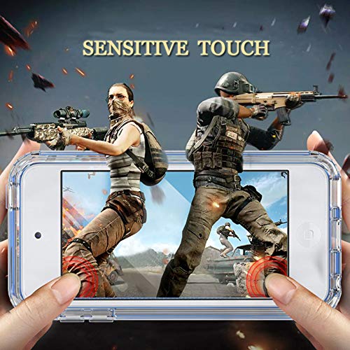 BESINPO iPod Touch 7th Generation Case, iPod Touch 6th/5th Generation Case, Full-Body Built-in Screen Protector Rugged Protection Shockproof Clear iPod Touch Case Cover for iPod Touch 7/6/5