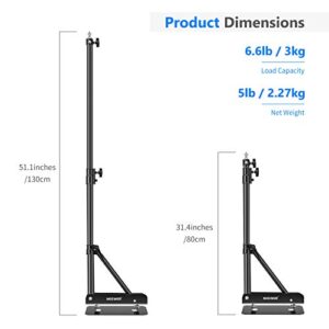 Neewer Wall Mounting Triangle Boom Arm for Ring Light, Monolight, Softbox, Reflector, Umbrella, and Photography Strobe Light, Support 180 Degree Rotation, Max Length 4.3 feet/130cm (Black)