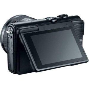 Canon EOS M100 Mirrorless Digital Camera (Black) & 15-45mm STM Lens w/EOS M Mount Adapter + 32GB Transcend Memory Card, Shoulder Bag & Essential Accessory Bundle (Renewed)