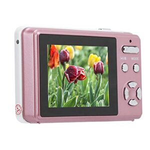 zoom digital camera, 48mp digital camera 2.4 inch ips screen video camera with 16x hd digital zoom 32gb digital camera (pink)