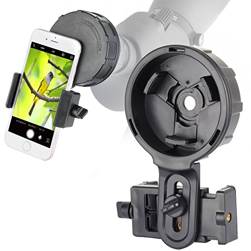 Cell Phone Adapter Mount for Vortex Bushnell Celestron Barska Spotting Scope Big Eyepiece Adapter Mount Work with Binoculars Monocular Spotting Scope Telescope For iPhone 6Plus Samsung HTC LG and More