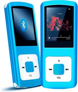 mp3 player, mp3 players with bluetooth,frehovy music player with 16gb memory sd card with photo/video play/fm radio/voice recorder/e-book reader (sky blue)