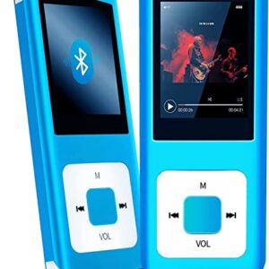 MP3 Player, MP3 Players with Bluetooth,Frehovy Music Player with 16GB Memory SD Card with Photo/Video Play/FM Radio/Voice Recorder/E-Book Reader (Sky Blue)