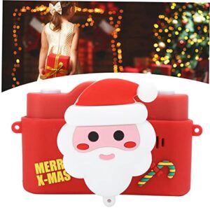 Santa Claus 40mp Front Rear Dual Camera Kid Camera Small Video Recorder with MP3 Red
