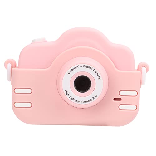 Kids Mini Camera 2 Inch Screen 2MP High Definition Cartoon Digital Camera Video Recorder Toy,for Photo and Video, Timed Shooting(Single Shot Pink)