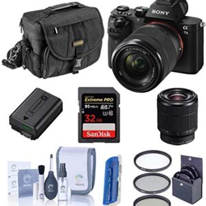 Sony Alpha a7II Digital Camera with FE 28-70mm f/3.5-5.6 OSS Lens - Bundle with Camera Case, 32GB Class 10 SDHC Card, Filter Kit (UV/CPL/ND2), Clean Kit, SD Card Reader, Card Wallet