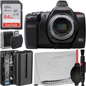 ultimaxx essential accessory bundle with blackmagic design pocket cinema camera 6k g2. includes: 64 ultra memory card + seller replacement battery + dust blower + utility brush + more.