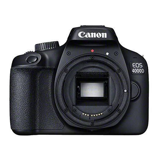 Canon EOS 4000D DSLR Camera Body Only (No Lens) + Canon Case + 32GB SD Card (13pc Bundle) (Renewed)