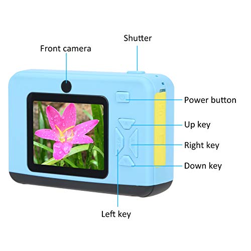 Kids Camera, 2.0 Inch IPS Color Screen Children Digital Camera Cute Handheld Video Recording Camera Mini Cartoon Camera Toy,Festival Gift Birthday Present for Kids (Blue)