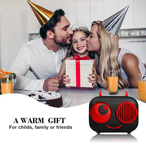 ENUOSUMA Kids Bluetooth Speaker, Cute Bluetooth Speaker, Helloween Devil Small Bluetooth Speakers with Loud Stereo Sound, Little Cute Speakers Support TF Card/Aux/MIC, for Kids Boys Girls Teens, BS29