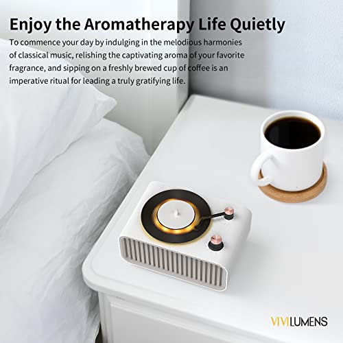 Vivilumens Gifts for Women, 4-in-1 Wireless Speaker Portable Bluetooth Speakers, Aromatherapy Diffuser with 3 Scented Tablets, Amber Night Light, Cute Room Decor, Relaxing Gift for Mom, Men, White