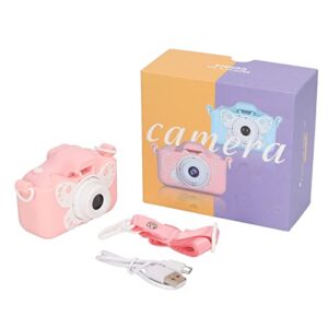 kids camera, pink cartoon 20mp digital video camera for children, child camera for christmas birthday gift