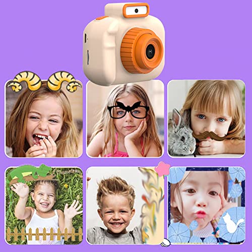 Yrmaups 2.0inch IPS Children's Digital Camera, Dual Front & Rear Cameras, 4800W HD Camera with 8X Digital Zoom for Photography & Video Recording, Children's Gift