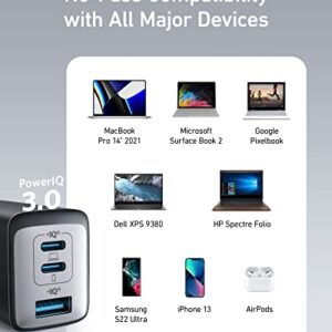 Anker USB C Charger, 735 Charger (Nano II 65W), iPad Charger, PPS 3-Port Fast Compact Foldable for MacBook Pro/Air, iPad Pro, Galaxy S23, Dell XPS 13, Note 20/10+, iPhone 14/Pro, Steam Deck, and More