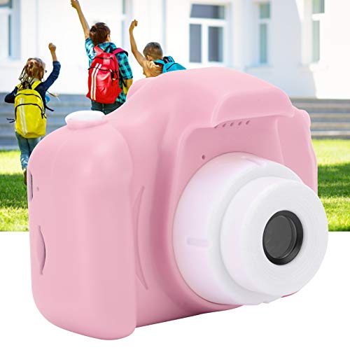 FOSA Mini Digital Camera Cartoon Video Camera, Portable Kids Camera Children's Digital Camera Photo Video Recorder Camera 1080P HD Camera for Birthday, Christmas and New Year Gifts(Pink 32GB)