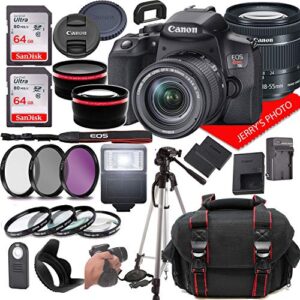 canon eos rebel t8i dslr camera w/canon ef-s 18-55mm f/4-5.6 is stm zoom lens + case + 128gb memory (28pc bundle) (renewed)