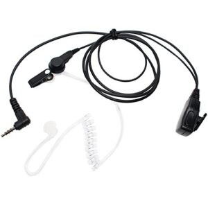 replacement for yaesu/vertex ft-60 fbi earpiece with push to talk (ptt) microphone – acoustic earphone compatible with yaesu/vertex ft-60 radio – headset for security and surveillance