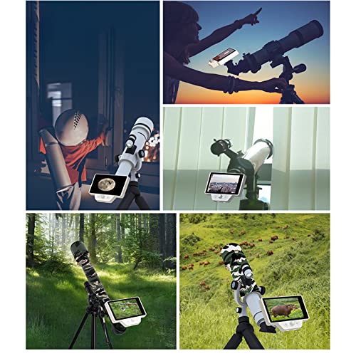 Telescope Electronic Eyepiece, CMOS Electronic Digital Telescope Camera with Remote Control, 5 Inch HD Display Astronomy Camera for iOS, for Android