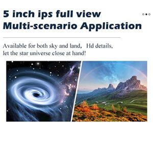 Telescope Electronic Eyepiece, CMOS Electronic Digital Telescope Camera with Remote Control, 5 Inch HD Display Astronomy Camera for iOS, for Android