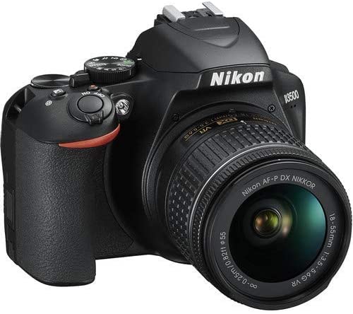 Nikon D3500 DSLR Camera with AF-P DX NIKKOR 18-55mm f/3.5-5.6G VR Lens + 2 Piece 32GB Memory, Filters, and Professional Photo Accessories (Renewed)