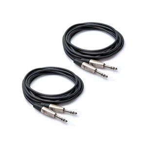 hosa technology 2x pro balanced 1/4″ trs male to 1/4″ trs male interconnect audio cable 5′