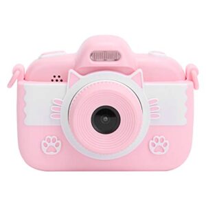 mini full hd children digital camera, 2.8in touch display screen simple buttons video camera, digital camera toy gifts for children(pink)