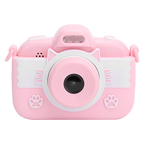 Mini Full HD Children Digital Camera, 2.8in Touch Display Screen Simple Buttons Video Camera, Digital Camera Toy Gifts for Children(Pink)