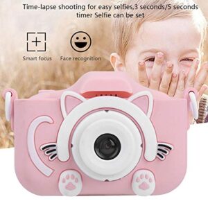 Goshyda Cartoon Children Camera,Digital Camera,2 Inch,2400W Pixels,5V/1A,Cartoon Digital DV,for Kids' Presend,Cute Kid Camera,Toy Mini Camera(Pink)