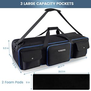 YOREPEK Tripod Carrying Case Bag 40.5", Durable Light Stand Bag with 2 Protective Pads, Photo Studio Equipment Case for Tripods Manfrotto, Monopods, Speaker Stands, Umbrellas, Accessories, Travel