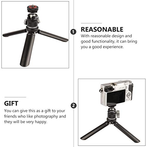 Uonlytech Camera Tripod Camera Tripod Head with Cold Shoe Mount Aluminium Alloy Adapter for Lights LED Monitors Microphones Video Camera Camera Stand Camera Stand