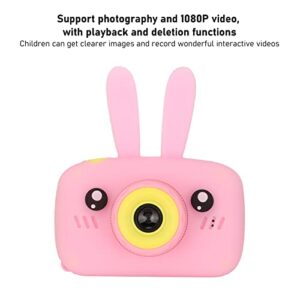 Cartoon Camera, 1080P Full HD Digital Camera for Children, Bunny Appearance Digital Camera Toy with Lanyard and Charging Cable