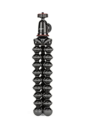 Joby GorillaPod 1K GripTight Mount PRO Kit, Compact Flexible Tripod 1K Stand and BallHead 1K with Locking Phone Mount, Easy Landscape or Portrait Mode, Supports up to 1kg (2.2lb), Black (JB01831-BWK)
