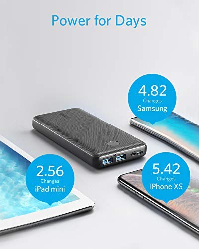 Anker Portable Charger, 325 Power Bank (PowerCore Essential 20K) 20000mAh Battery Pack with USB-C (Recharge Only) and PowerIQ Technology for iPhone, Samsung Galaxy, and More