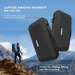 SYMIK S310-X Carrying Case for Insta360 ONE X3 / X2 Action Camera, With Padded Separator; Fits Invisible Selfie Stick, Bullet Time Handle/Tripod, Fast Charge Hub, Batteries, Tablet, Other Accessories
