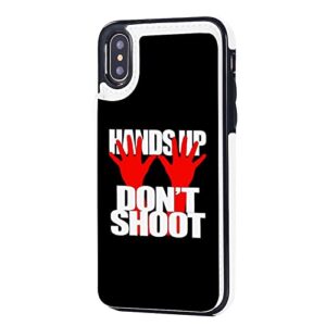 hand up dont shoot wallet phone cases fashion leather design protective shell shockproof cover compatible with iphone x/xs