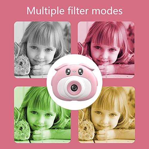 1080P Digital Camera for Kids - Mini Cartoon Children's Camera, 2.0 Inch Screen Front and Rear Dual Camera, High-Definition Photo Digital Camera, Rechargeable