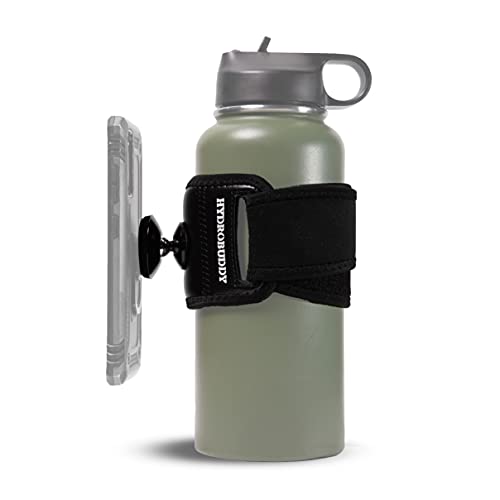 HYDROBUDDY - Water Bottle Phone Holder for Fitness Bottle - Phone Holding Sleeve for Workout and Running - Water Bottle Phone Storage