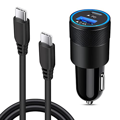 USB C Fast Car Charger for Samsung Galaxy S23 Ultra S22 S22+ S21 Plus S20 FE A21 A52 A42 A72 F23 F52 Note 20,30W 2 Port Car Charger Adapter + USB C to C Charger Cable for Google Pixel 7 6 5 5XL 4 4XL