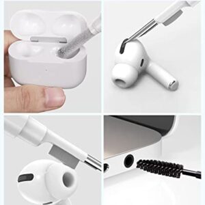 [8 in 1] Cleaner Kit for Airpod,Supfine Cleaning Pen with Brush for Airpods Pro,Multi-Function Cleaner Kit for Earbuds,Earphone,iPod,Keyboard,iPhone,ipad,Laptop(White)