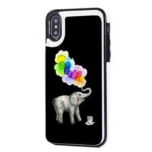 elephant bubble dream wallet phone cases fashion leather design protective shell shockproof cover compatible with iphone x/xs
