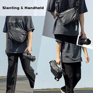 ULANZI Versatile -Camera Shoulder -Bag -Photography, Unisex Portable Travel Bag Accessories Stylish Crossbody DSLR Sling Bag Compatible with Sony Canon etc,-Matte Black