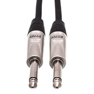 Hosa HPP-005 Pro Unbalanced Interconnect, REAN 1/4 in TS to Same, 5 ft