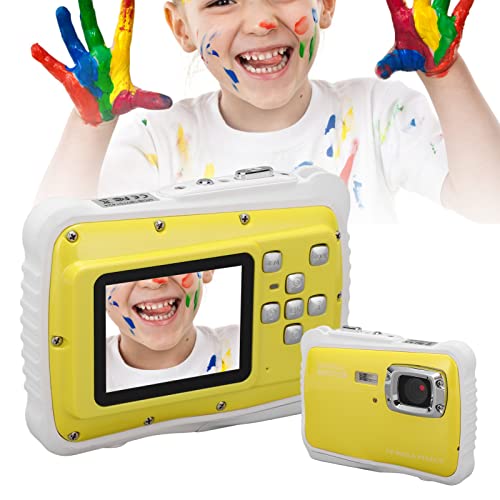 Kids Camera, 2 Inch Waterproof Children Camera for XP, 7, 8, 10, Vista; for Mac OSX 10.3 for 3 to 12 Years Old Boys and Girls Birthday(Yellow)