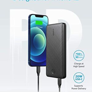 Anker Portable Charger, USB-C Power Bank 20000mAh with 20W Power Delivery, 525 Power Bank (PowerCore Essential 20K PD) for Phone 13/13 Pro / 13 Pro Max/12/12 Pro, Samsung, iPad Pro, and More