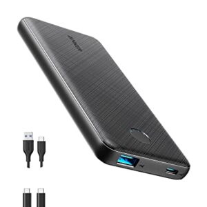 Anker Portable Charger, USB-C Portable Charger 10000mAh with 20W Power Delivery, 523 Power Bank (PowerCore Slim 10K PD) for iPhone 14/13/12 Series, S10, Pixel 4, and More